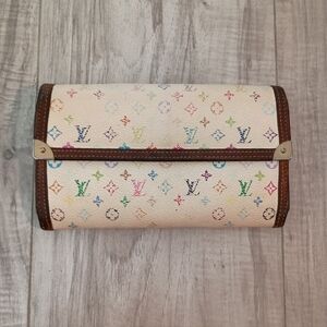 Louis Vuitton Takashi Murakami Multicolor Monogram Long Snap Continental Wallet
